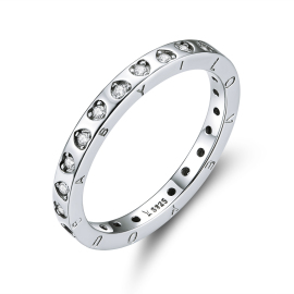 Emporial strieborný prsteň Vyznanie lásky SCR633