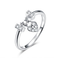 Emporial strieborný prsteň Zámok lásky SCR466 - cena, porovnanie
