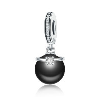 Emporial strieborný prívesok Čierna perla prsteňa SCC572 - cena, porovnanie