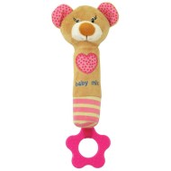 Baby Mix Detská pískacia plyšová hračka s hryzátkom medvedík - cena, porovnanie