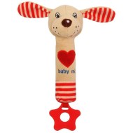 Baby Mix Detská pískacia plyšová hračka s hryzátkom psík - cena, porovnanie