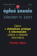 Zákony 2021 II aktualizácia II 9 - Trestný zákon - cena, porovnanie