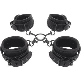 Fetish Submissive Ankle and Wrist Cuffs & Hogtie Set