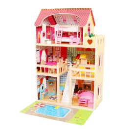 Eco Toys Drevený domček Kira