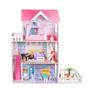 Eco Toys Drevený domček pre bábiky s XXL záhradkou - cena, porovnanie