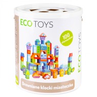 Eco Toys Drevené vzdelávacie kocky Mesto 100ks - cena, porovnanie
