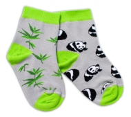 Baby Nellys Bavlnené veselé ponožky Panda