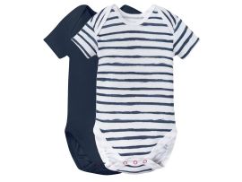 Lupilu Dievčenské body pre bábätká s krátkym rukávom 2 kusy