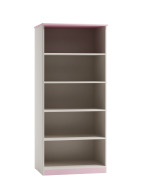 Domidrevo  Knižnica - regál: Biela - ružová 160cm 80cm DN10 - cena, porovnanie