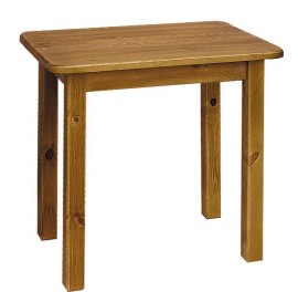 Domidrevo Stôl, rovné nohy, šírka 60cm - ST02: Borovica 60x100cm oblé hrany
