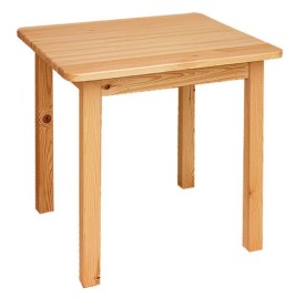 Domidrevo Stôl štvorcový, rovné nohy - ST01: Borovica 60x60cm oblé hrany