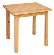 Domidrevo  Stôl štvorcový, rovné nohy - ST01: Borovica 60x60cm oblé hrany - cena, porovnanie