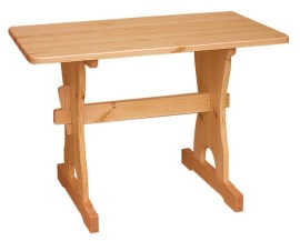 Domidrevo Stôl tradičný, šírka 60cm - ST06: Borovica 60x110cm ostré hrany