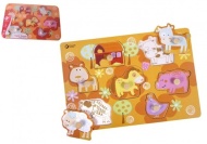 Teddies Vkladačka / Puzzle doskové obrysové farma - cena, porovnanie