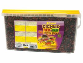 Tropical Cichlid Red & Green Medium Sticks 5L