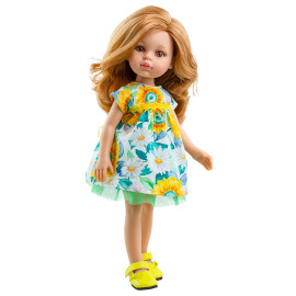 Paola Reina Oblečenie pre bábiky Kvetinové šaty Dáša 32cm
