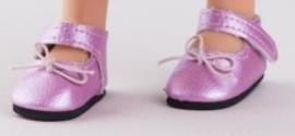 Paola Reina Topánky pre bábiky Nízke perleťovo ružové sandálky