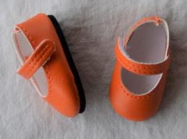 Paola Reina Topánky pre bábiky Nízke oranžové sandálky