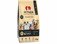 PETNER Adult prémiové krmivo pre psov stredných plemien morka 3kg - cena, porovnanie