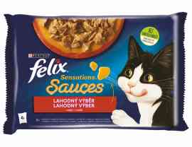 Felix Sensations Sauces Lahodný výber v omáčke, morka a jahňa 4x85g