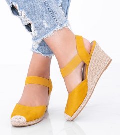 Gemre Žlté espadrilky s podpätkami Louise