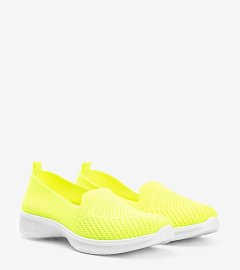 Gemre Zelené neónové tenisky Slip On Jamaica