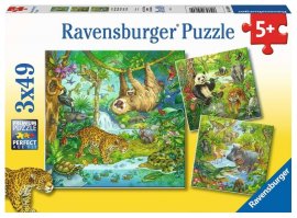 Ravensburger 051809 Zvieratá v džungli 3x49