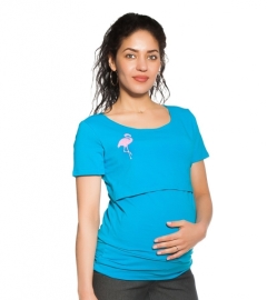 Be Maa Maa Tehotenské, dojčiace tričko Flamingo