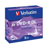 Verbatim 43541 DVD+R 8,5GB 5ks - cena, porovnanie