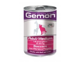 Gemon Dog HP Medium kúsky hovädzie s pečeňou 415g