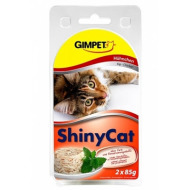 Gimpet Shiny Cat kura+papája 2x70g - cena, porovnanie