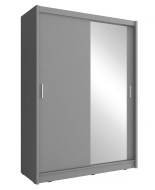 Fronti Šatníková skriňa MAJA 130 1x zrkadlo Grafit - cena, porovnanie