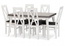 Fronti Jedálenská zostava RUT stôl + 6 stoličiek