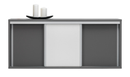 Fronti Regál ZONDA Z03 šedý / biely lesk - cena, porovnanie