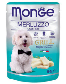 Monge GRILL Dog Kapsička treska 100g