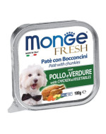 Monge FRESH - paštéta a kúsky s kuraťom a zeleninou 100g - cena, porovnanie
