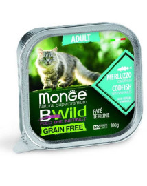 Monge Bwild Cat Adult Paté morčacie a treska 100g