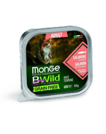 Monge BWild Cat Adult Paté Losos 100g