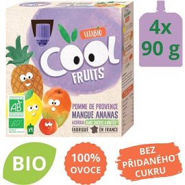 Vitabio Ovocné BIO kapsičky Cool Fruits jablko, mango, ananás a acerola 4x90g