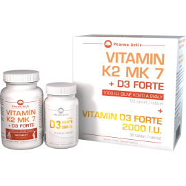 Pharma Activ Vitamín K2 MK 7 + D3 FORTE 125+30tbl