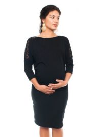 Be Maa Maa Elegantné tehotenské šaty s čipkou