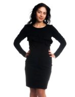 Be Maa Maa Tehotenské / dojčiace šaty z volánkom, dlhý rukáv - cena, porovnanie