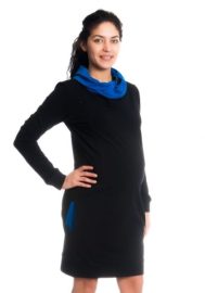 Be Maa Maa Teplákové tehotenské / dojčiace šaty Eline, dlhý rukáv