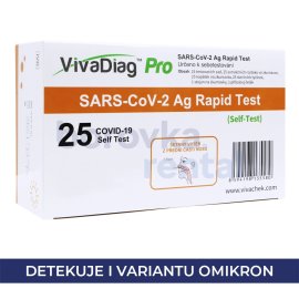 VivaDiag Antigenové Testy na Covid 19 Rapid Test 25ks