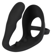 Black Velvet Silicone Cock Ring & Plug