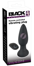 Black Velvet Remote Controlled Silicone Vibrating Plug