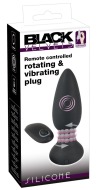 Black Velvet Remote Controlled Silicone Rotating & Vibrating Plug - cena, porovnanie