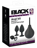 Black Velvet Anal Kit Silicone Douche + 3 Jewel Butt Plugs - cena, porovnanie