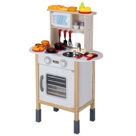 Spielwerk Detská drevená kuchynka s 35-dielnym vybavením