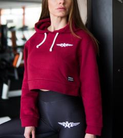 Muscle Aggressive Dámska mikina Crop Small Red